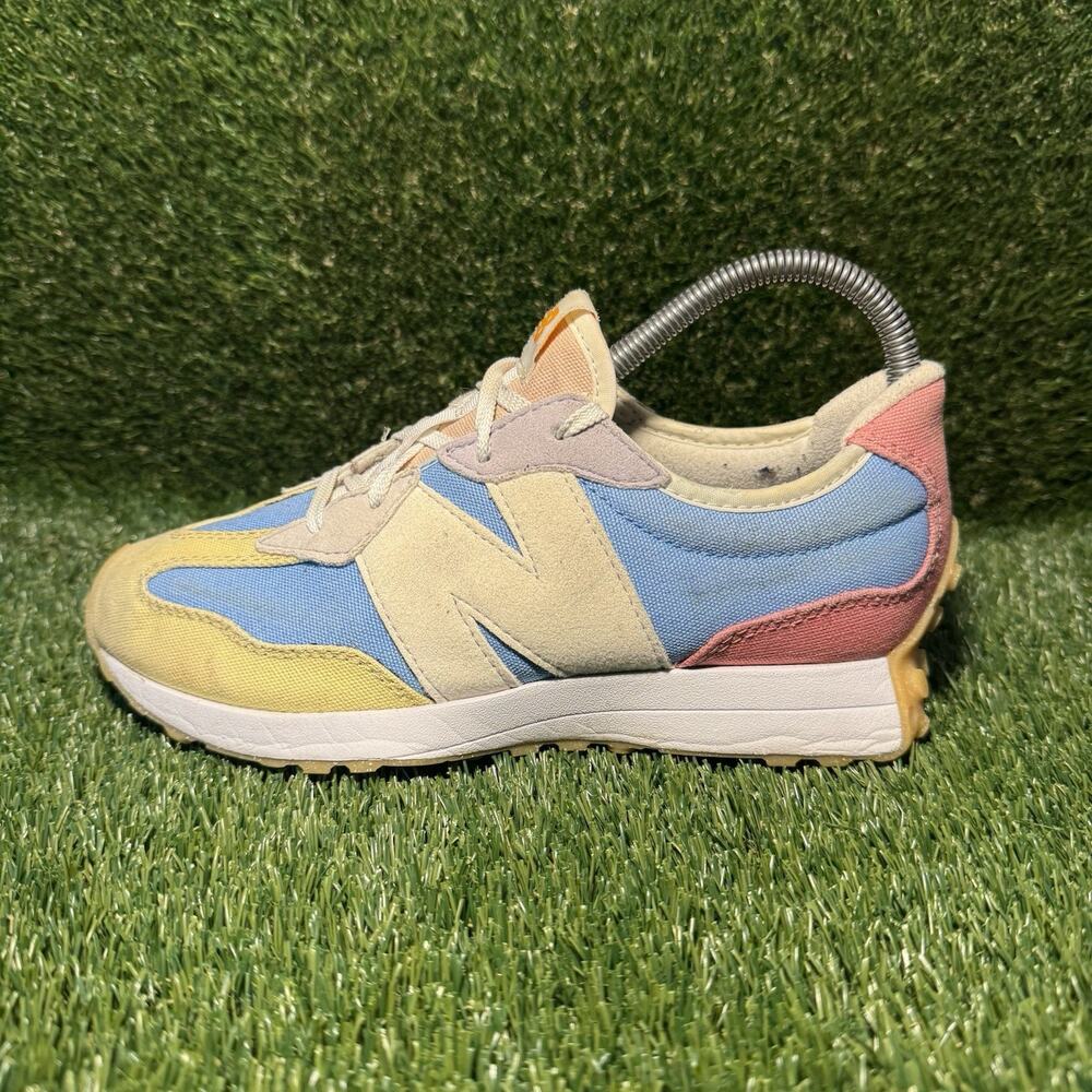 Size 4 - New Balance 327 Big Kid 'Yellow Blue Red'